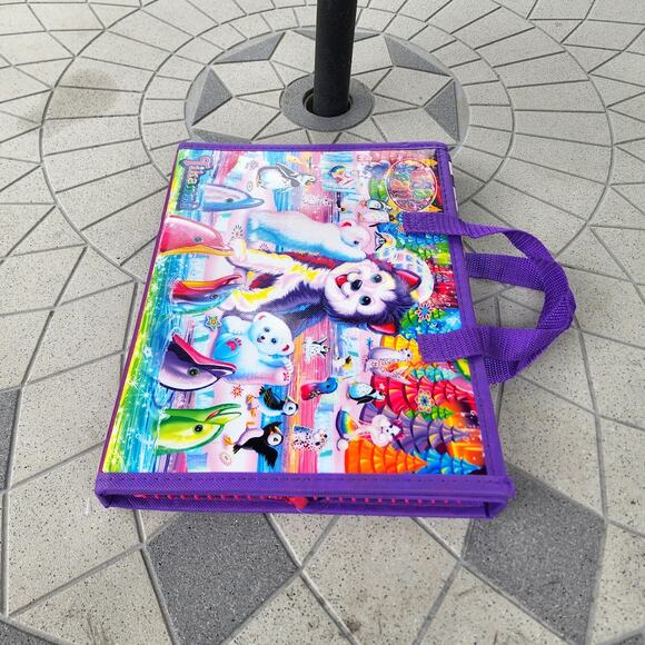 Lisa Frank Vibrant Multicolor Tikanni Wolf Art Activity Tri Fold Binder Set - Picture 5 of 13